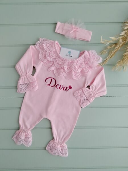 İnci Model Kız Tulum Pembe