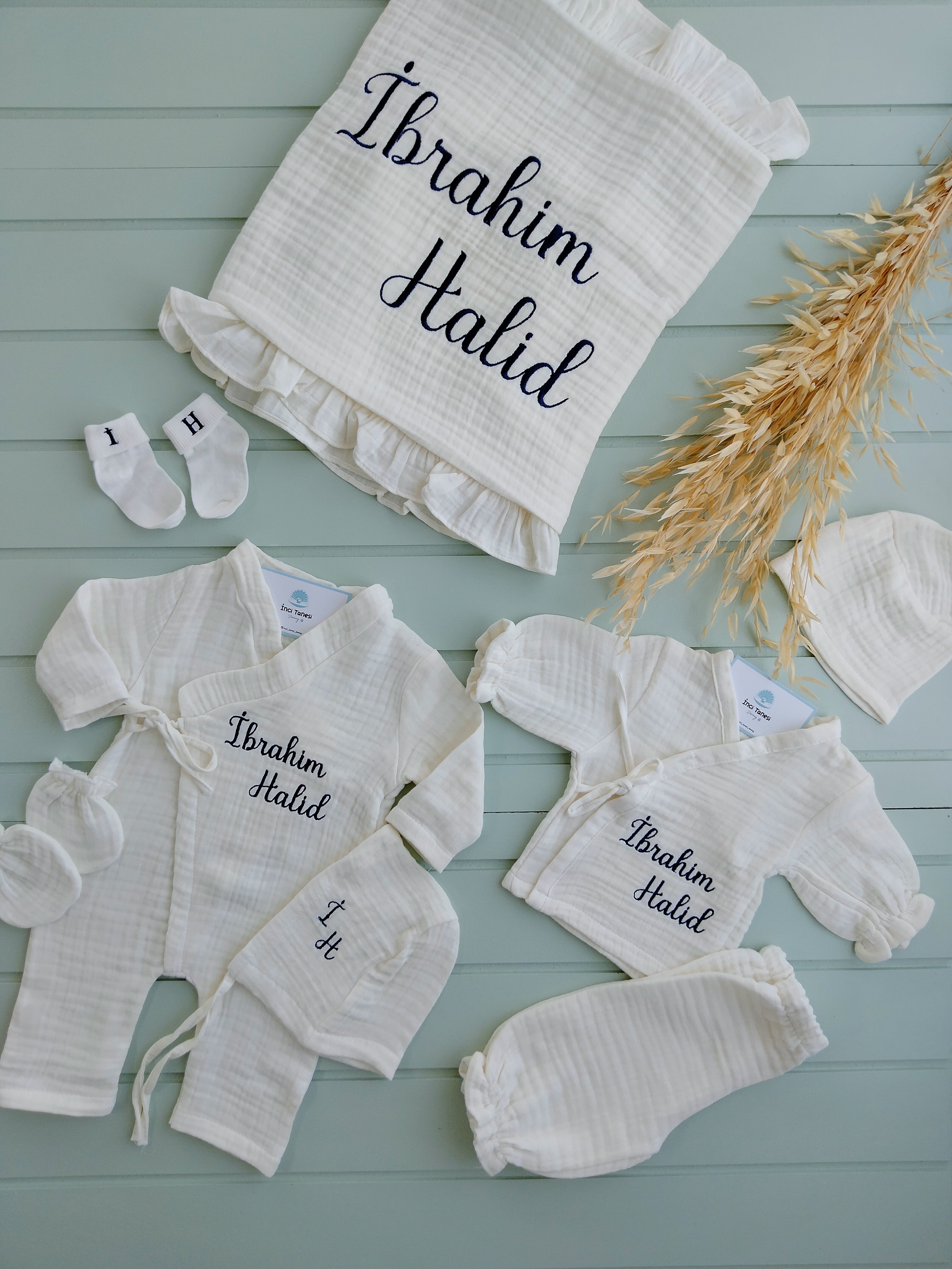 Müslin Bebek  Hastane Çıkışı Tam Set