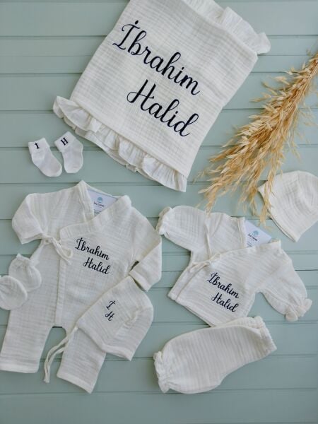Müslin Bebek  Hastane Çıkışı Tam Set