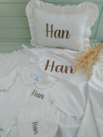 Pamuk Saten Set + Harf Çorap